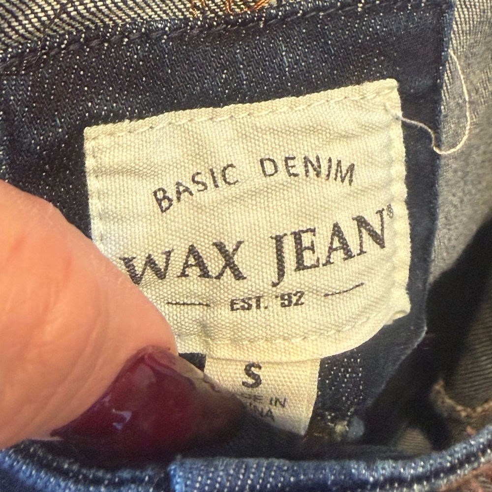 Wax Jean Mini Basic Denim Button Front Dress Sz S… - image 6